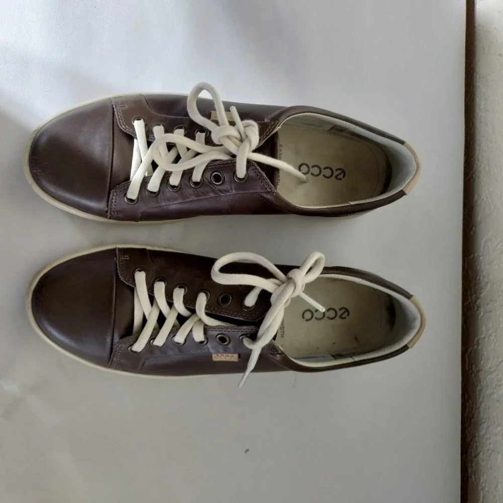 ECCO Soft 7 Mens  Brown Leather Low Top Sneakers 43000301674 Size 40‎ 9-9.5